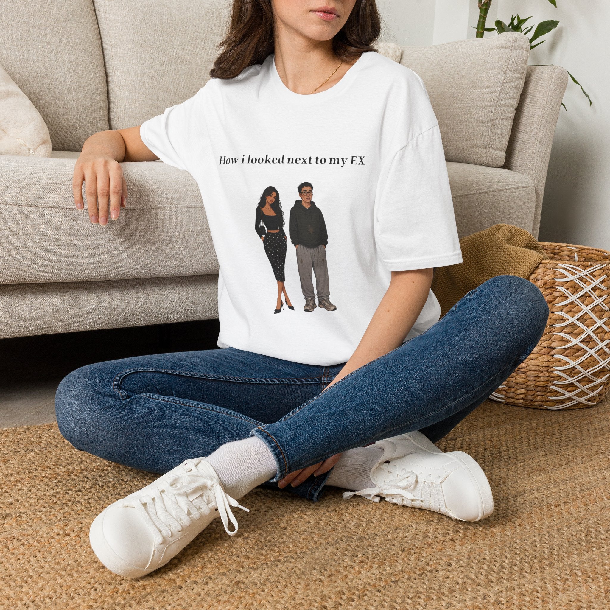 T‑Shirt — “How I Looked Next to My EX” Funny Comparison Graphic Tee