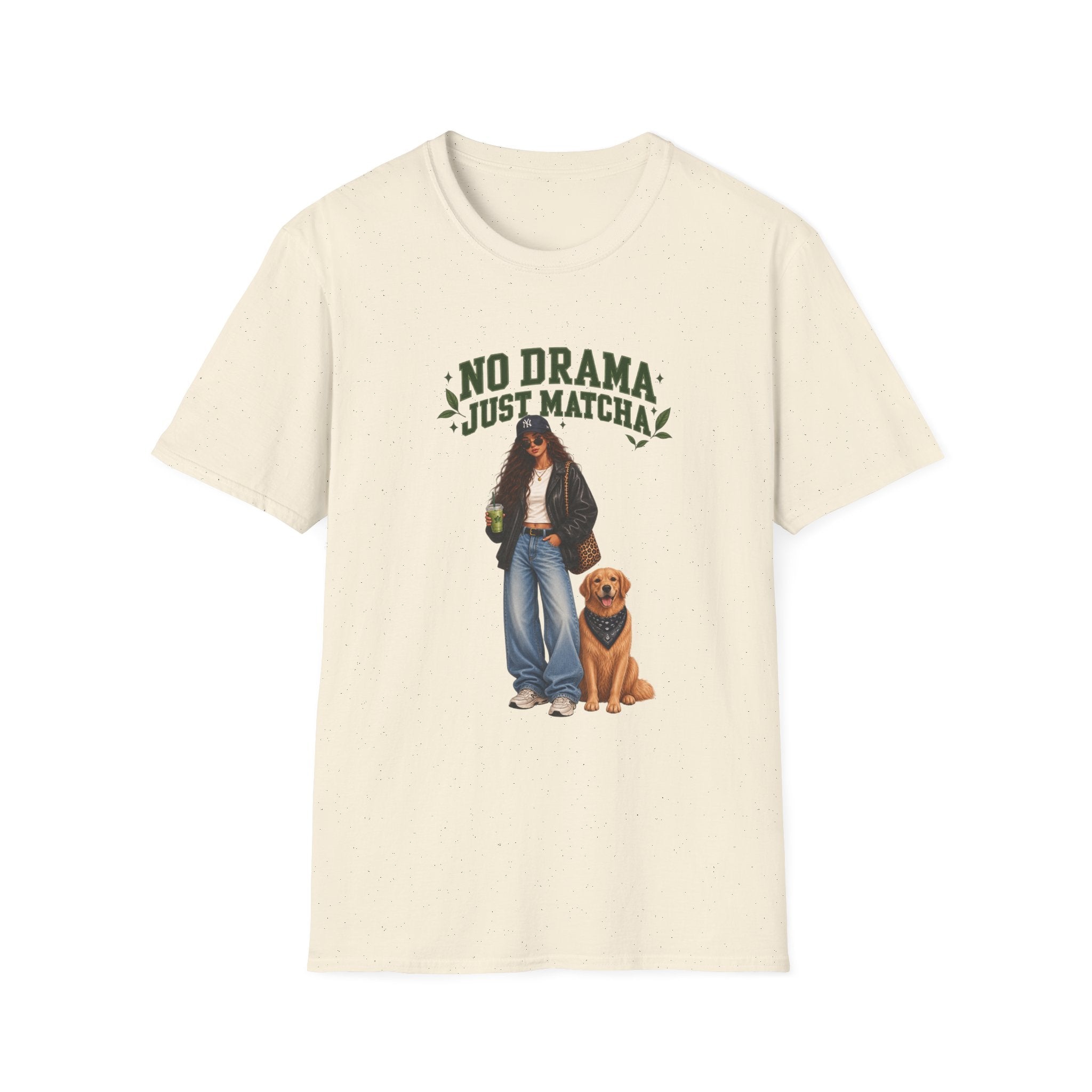 T‑Shirt — "No Drama Just Matcha" Graphic Tee (Matcha Lover, Chill Vibes)