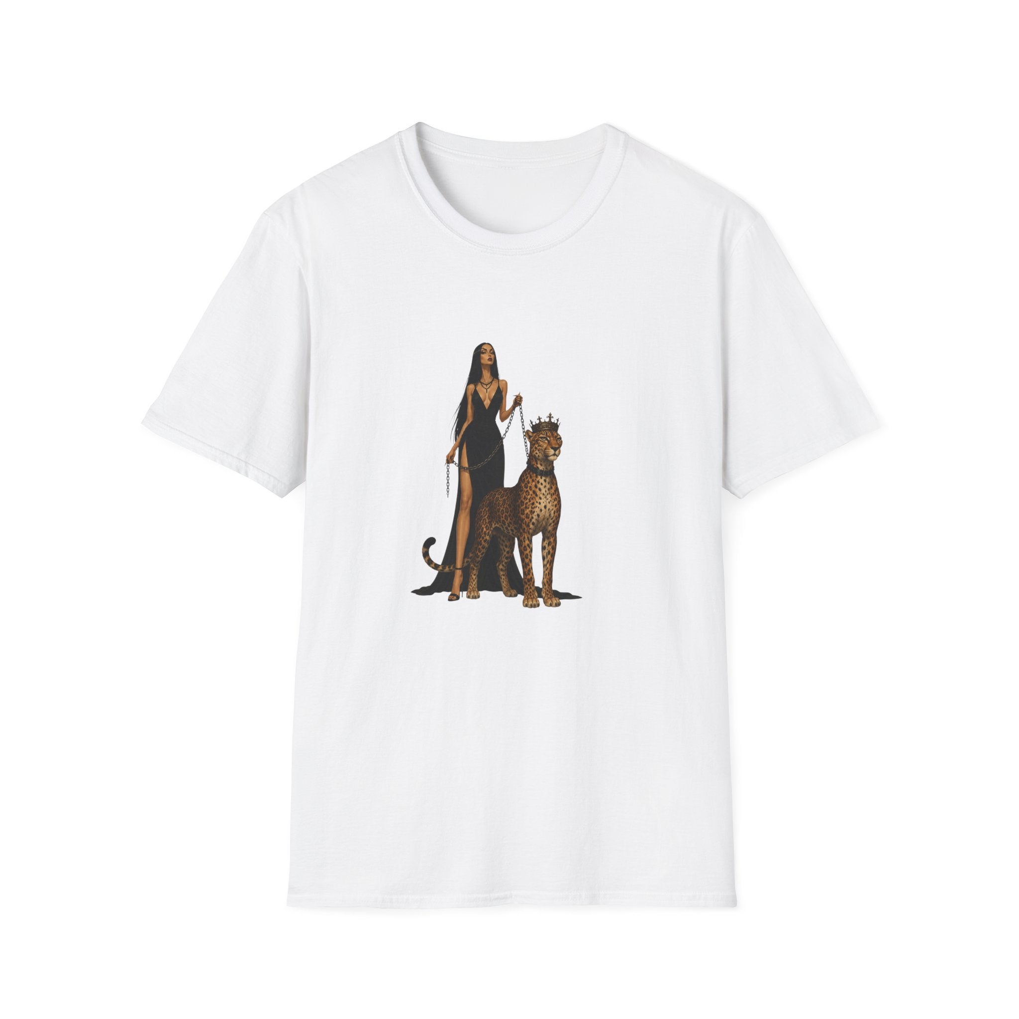 T‑Shirt — "Darlin, I'm Everybody Type" Woman & Big Cat Graphic Tee