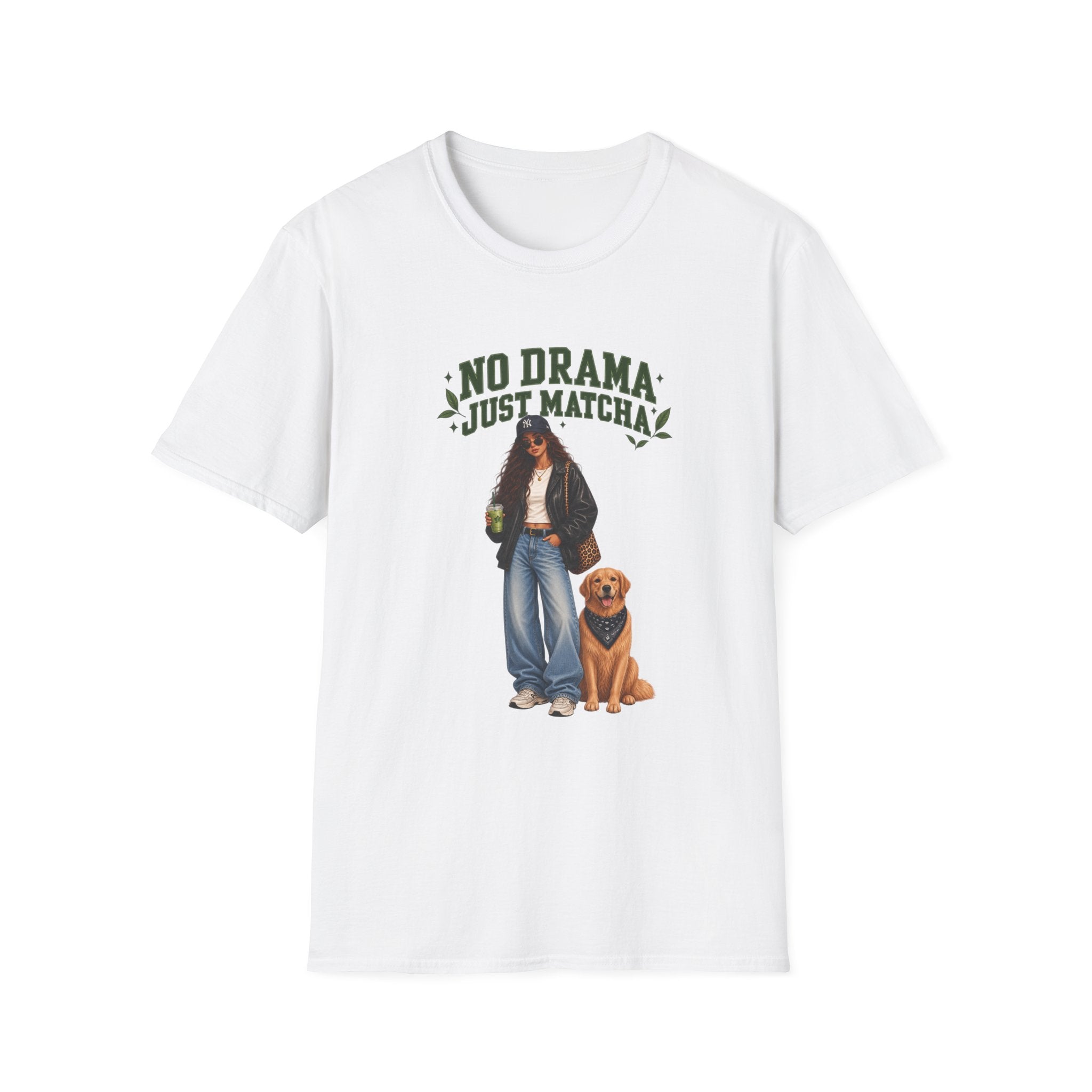 T‑Shirt — "No Drama Just Matcha" Graphic Tee (Matcha Lover, Chill Vibes)