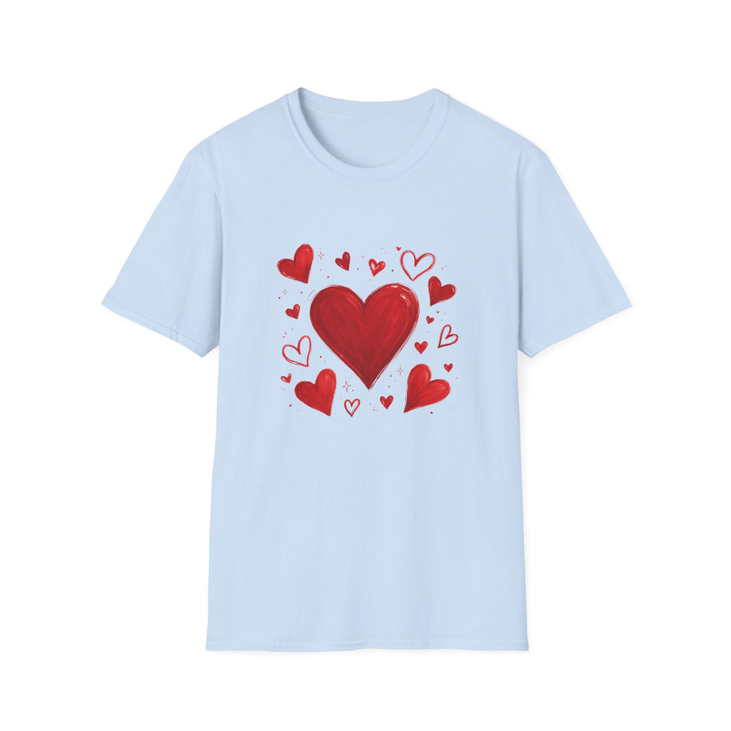 Heart Cluster T-Shirt — Cute Red Hearts Valentine Tee