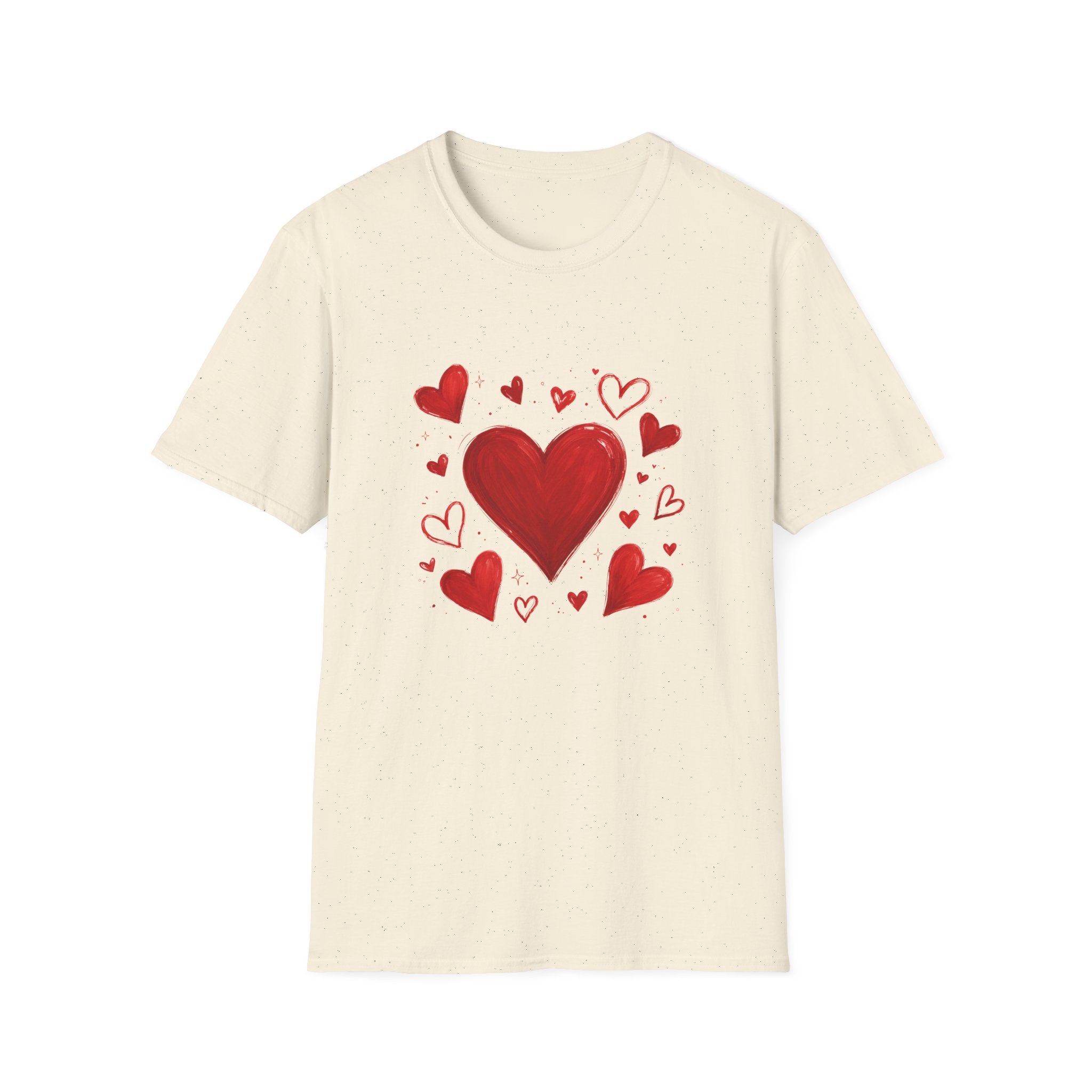 Heart Cluster T-Shirt — Cute Red Hearts Valentine Tee