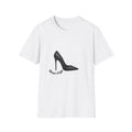 High Heel Graphic T-Shirt — Minimal Black Stiletto Design