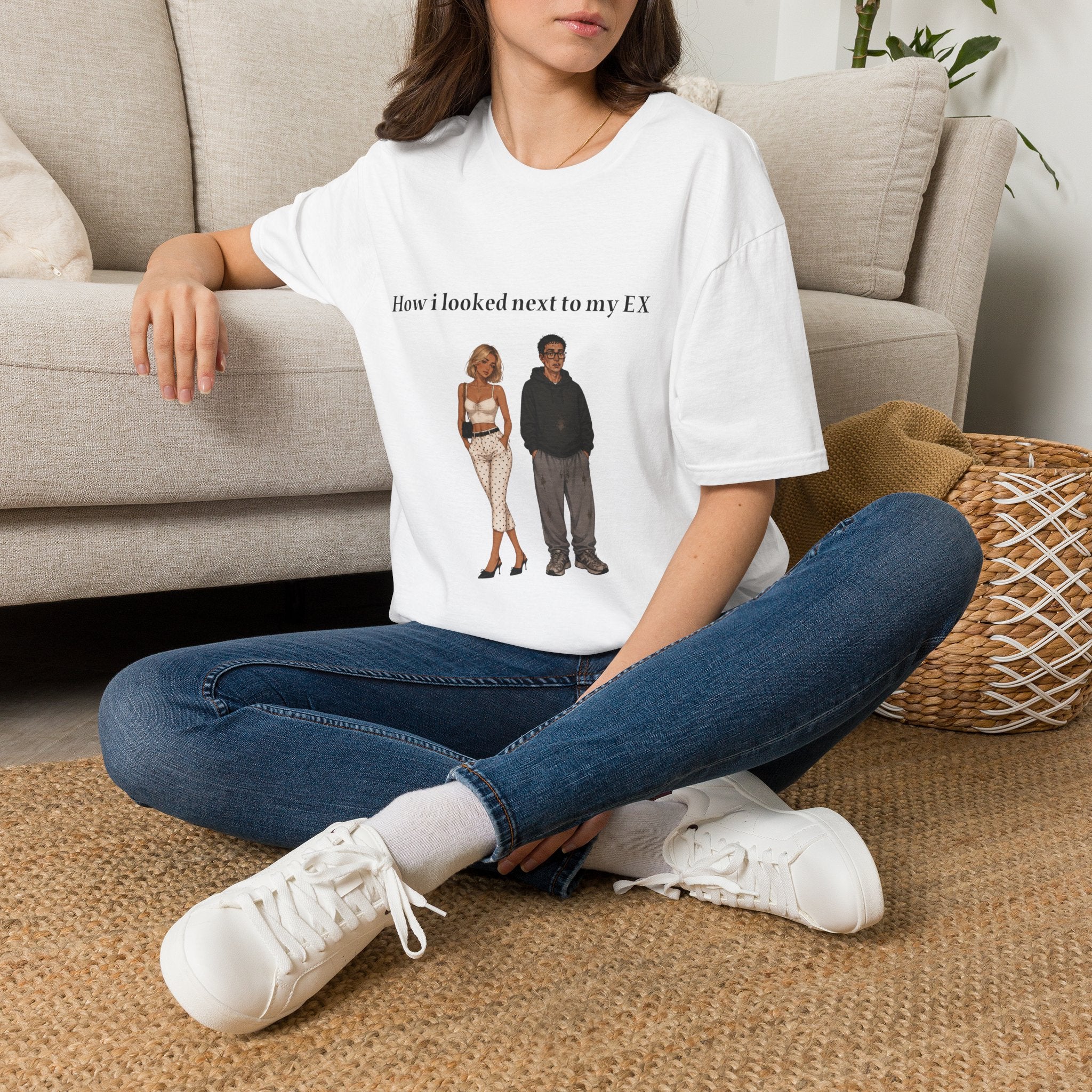 T‑Shirt — “How I Looked Next to My EX” Funny Comparison Graphic Tee