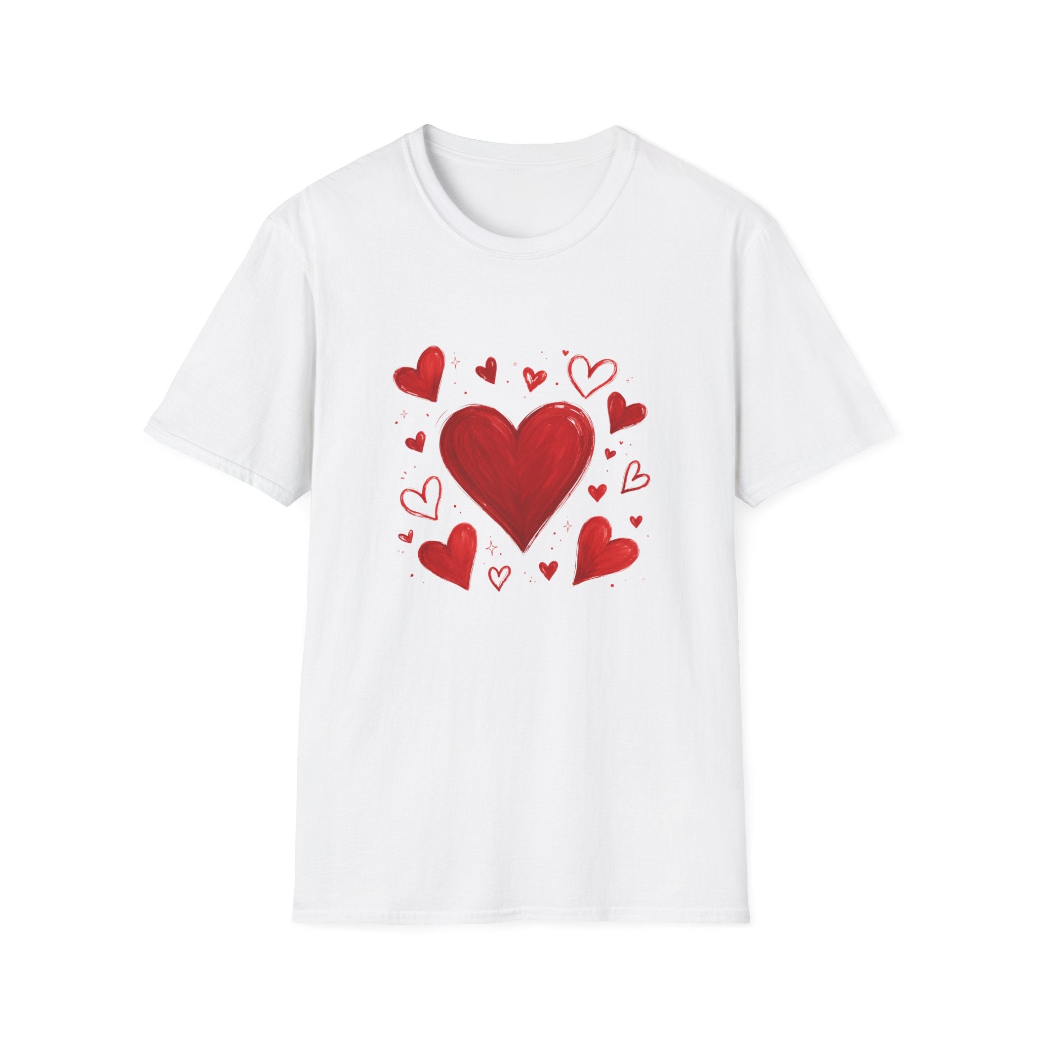Heart Cluster T-Shirt — Cute Red Hearts Valentine Tee